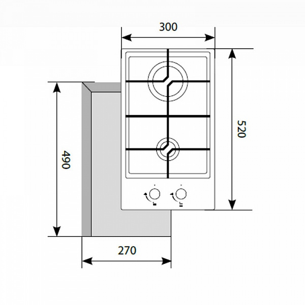 Газовая панель LEX GVG 321 BL