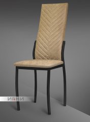 Стул Комфорт,  черный, иск.замша - бежевый