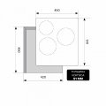 Панель стеклокерамическая индукционная 3-х комфорочная LEX EVI 430 BL